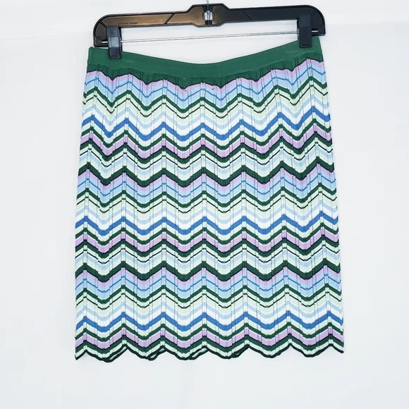 *Last Chance* NWOT Torn by Ronnie Kobo Chevron Knit Skirt Retro - Picture 2 of 7
